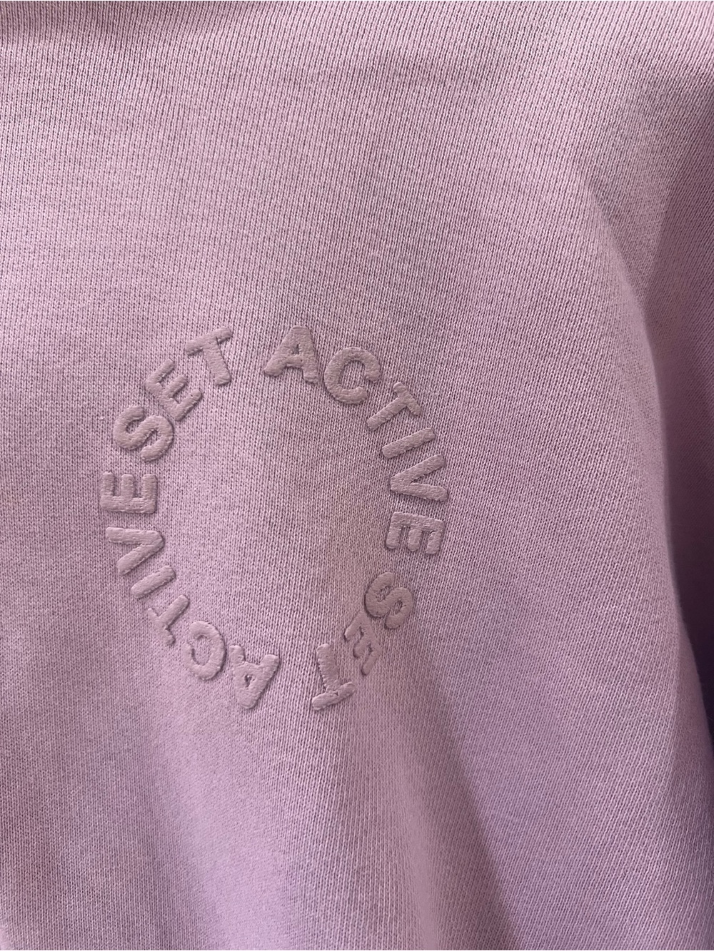 SET Active Lavender Crewneck Sweatshirt with Embroidered Circle Logo